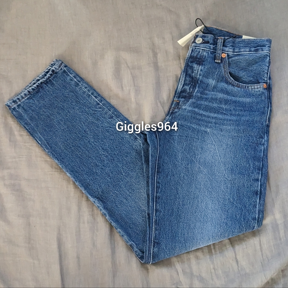 Levi's 501 Rigid Denim Jeans - Picture 4 of 10